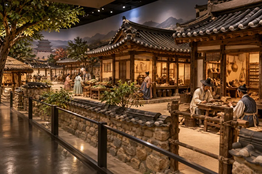 Displays inside the Korean Folk Museum